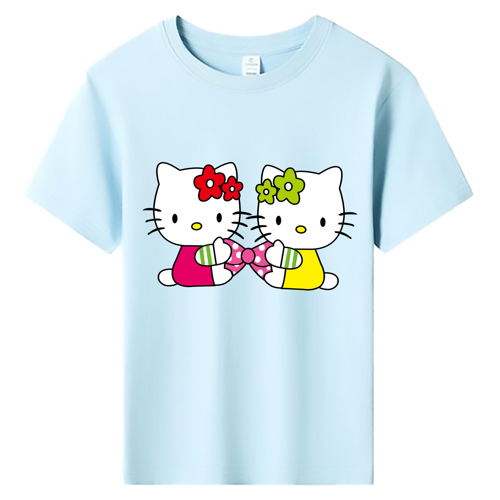 （画像用） Hello Kitty ハローキティ 綿100％キッズTシャツ（フロントプリント）